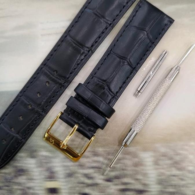 Tali jam tangan Kulit Alexandre Christie buckle Rosgold murah