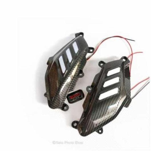 Ready Cover Tutup Body Samping Carbon Plus Led Senja Nmax 155 2019 ke bawah