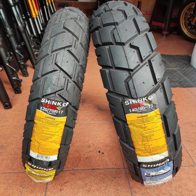 Ready promo diskon ban shinko E705 trail master 120 70 140 80 R17 termurah
