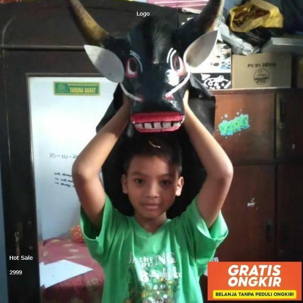 Mainan Kepala Banteng Banteng Bantengan Kuda Lumping Stock