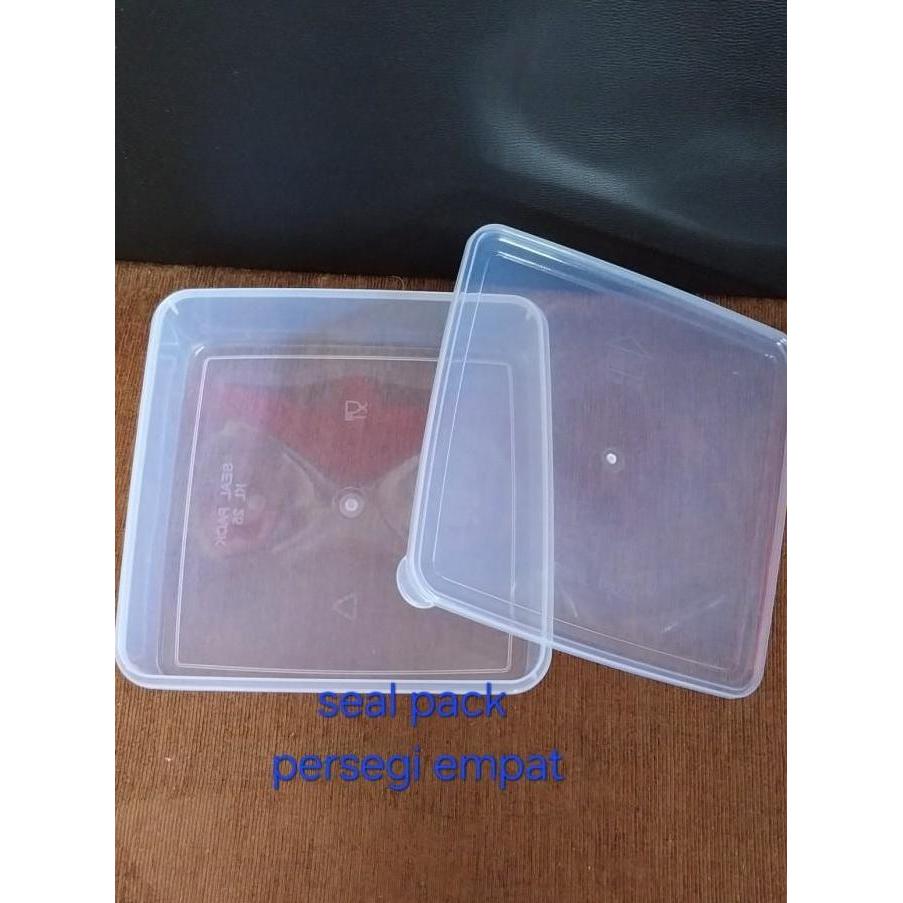 Kotak Sealware Kue Donat /Box Kue Persegi Plastik Transparan Tutup