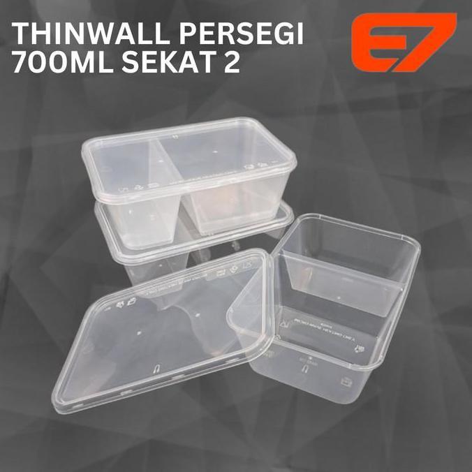 Lunch Box Thinwall Sekat 2 Suapi - Food Container, Take Away Box