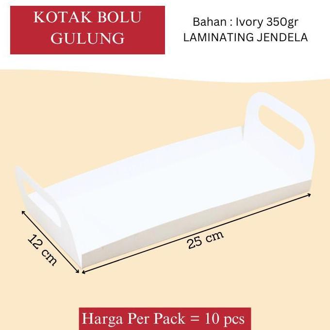 DUS BOLU GULUNG, ROLL CAKE BOX, BOX KUE BROWNIES KUKUS BERKUALITAS