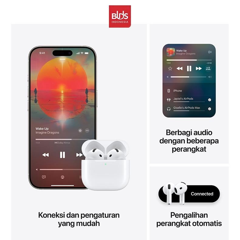 Terbaru Buds Tws Pods Gen4 Earphone Bluetooth Headset Bluetooth Wireless Earbuds Super Bass Dengan A