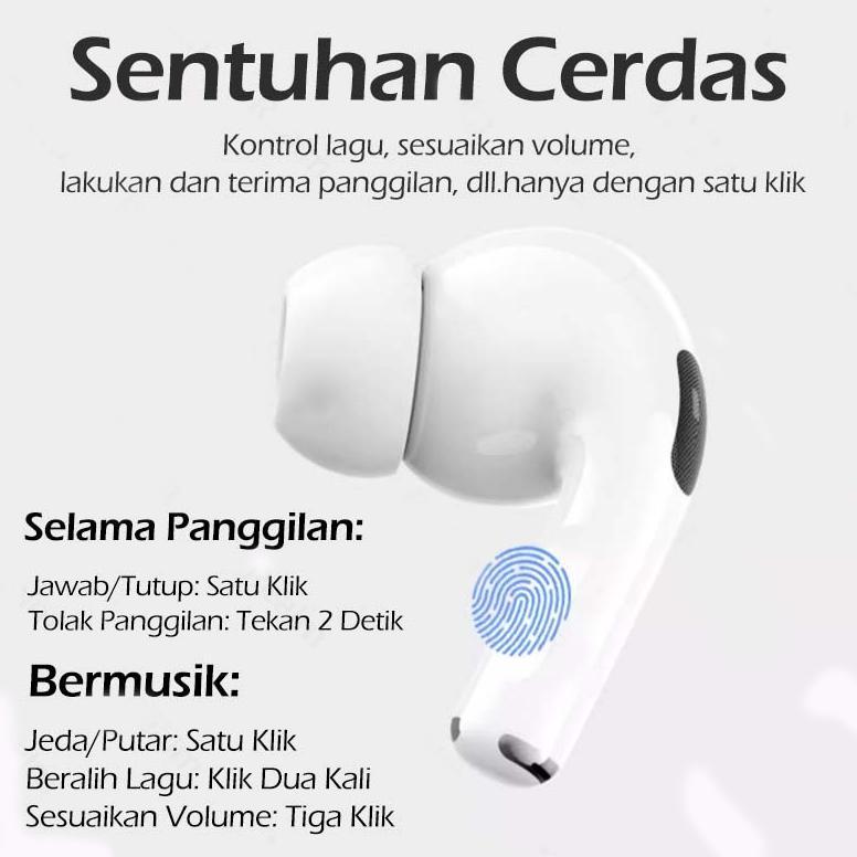 Terbaru Goopodos Tws Anc Pods Pro 2 / Tws Pods Pro 3 / Pods Gen4 Earphone Bluetooth Headset Ip + Fre