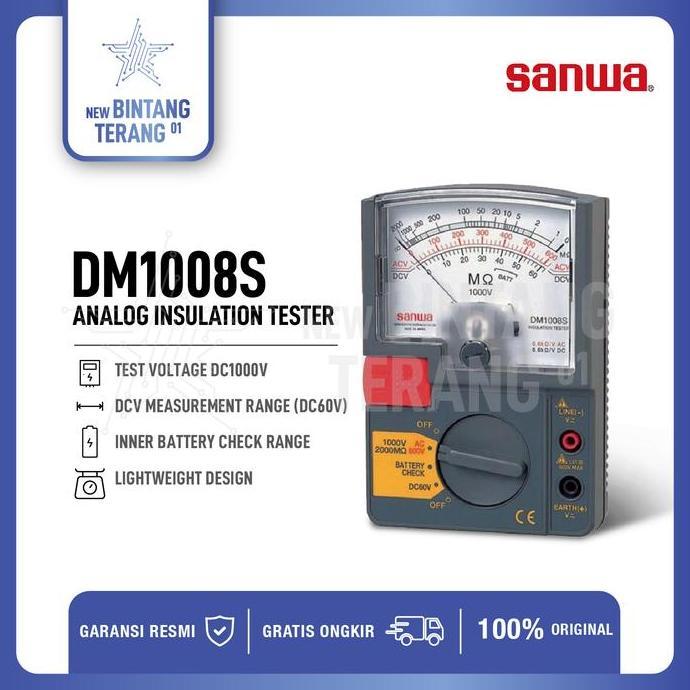 Analog Insulation Tester Sanwa Dm1008S
