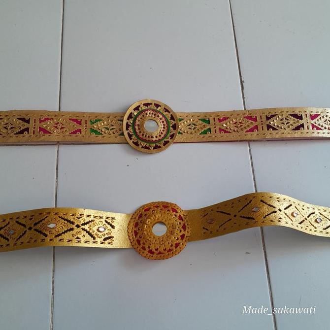 Sabuk Pending Kulit Tari Bali untuk Dewasa dan Anak Ukiran Kulit Ikat Pinggang Tari Bali