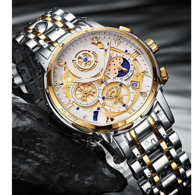 Hot Product Cod Jam Tangan Pria Jp-17  Luxury Original Analog Sporty Full Stainless Tahan Air 3Atm J