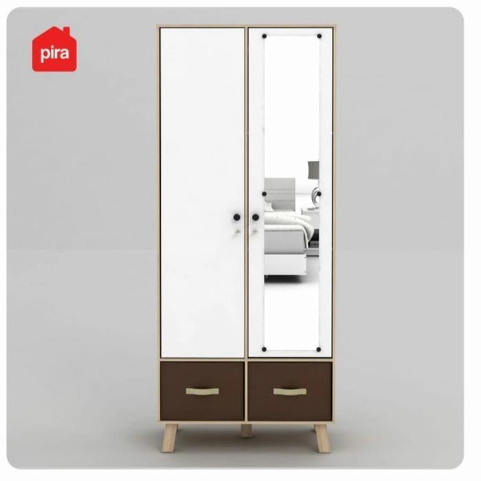 PIRA Lemari Pakaian Minimalis 2 pintu / 3 pintu Arnor WD2 / ARNOR WD3