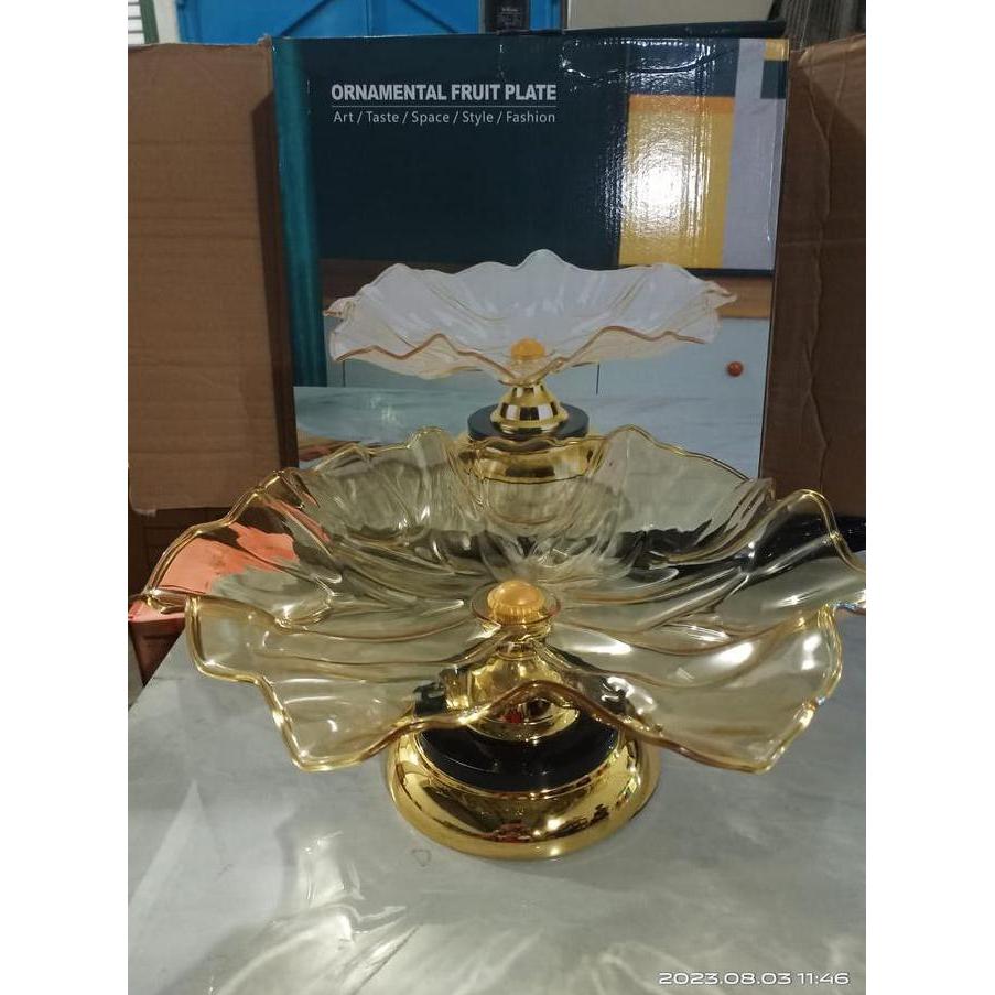 Piring Buah Unik / Piring Saji /Ornamental Saji  Buah2An / Candy / Coklat / Mangkok Saji Bisa Putar 