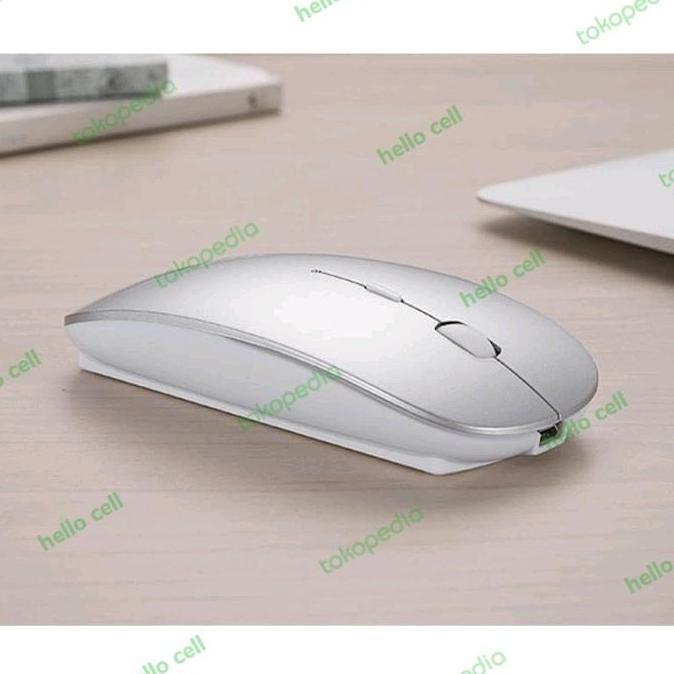 Mouse Wireless Bluetooth Silent Super Slim Tanpa Dongle