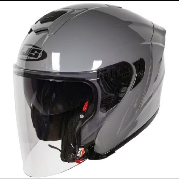 Njs Kairoz Double Visor Solid Half Face Original Dan Terpercaya