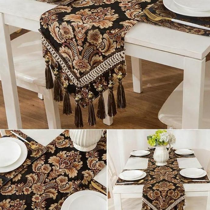 Bordir Mewah European Taplak Meja / Kopi Renda Taplak Meja Makan Panjang Taplak Meja Kain / Taplak M