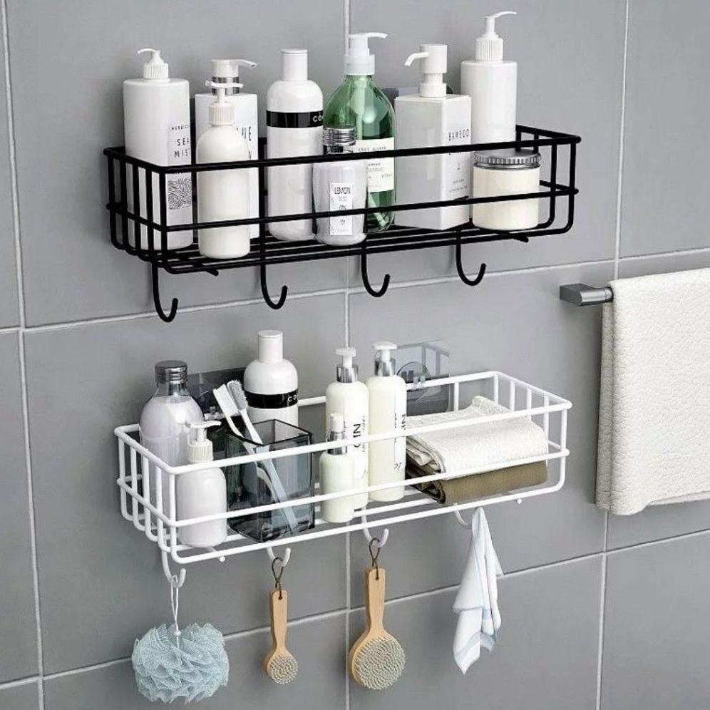 TERBARU Rak tempel gantung tempat sabun persegi hook /rak tempel serbaguna/ rak gantung kotak