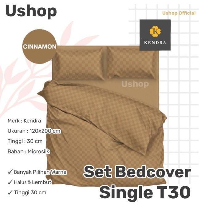 TERLARIS USHOP KENDRA SET BEDCOVER POLOS EMBOS 120 TINGGI 30C BAHAN MICROSILK HALUS LEMBUT DAN AWET