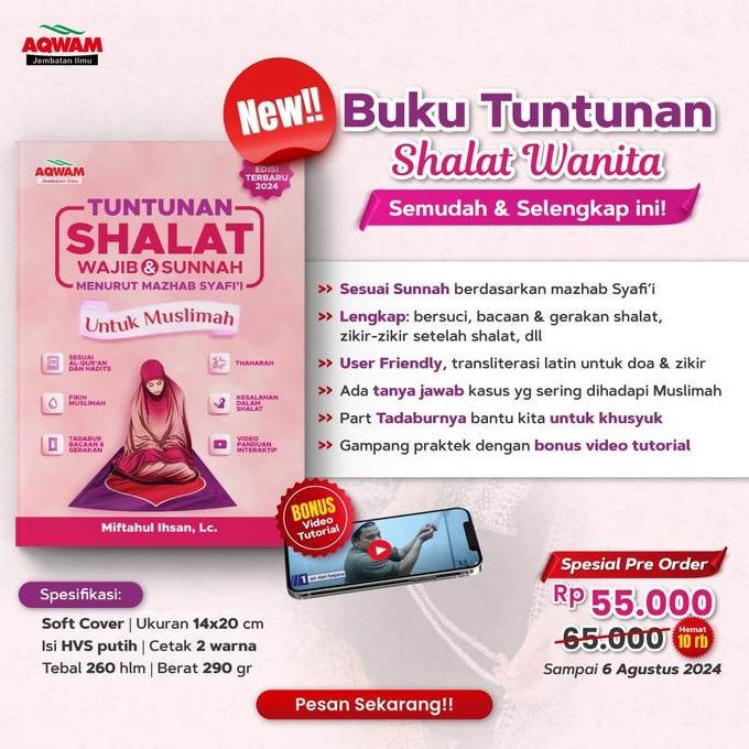 Ready Tuntunan Shalat Wajib dan Sunnah Menurut Mazhab Syafii Untuk Muslimah Fiqih Sholat Wanita - AQ