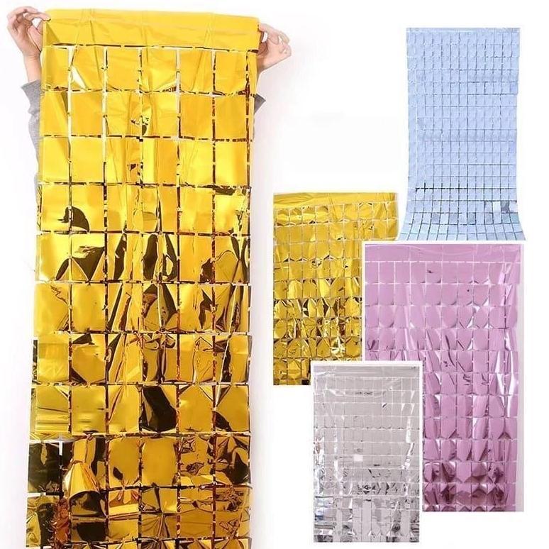 LIMITED Tirai Dekorasi Background Tirai Ulang Tahun Kotak