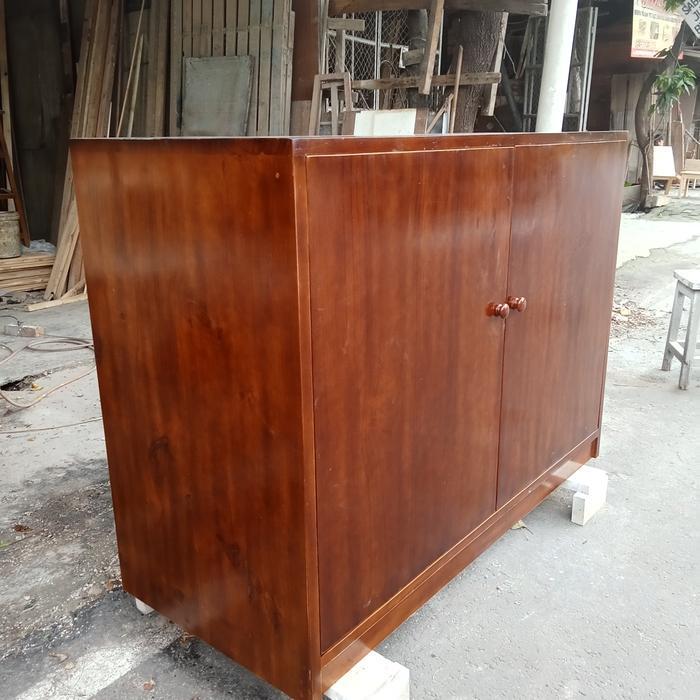lemari 2 pintu geser bahan dari kayu jati Belanda