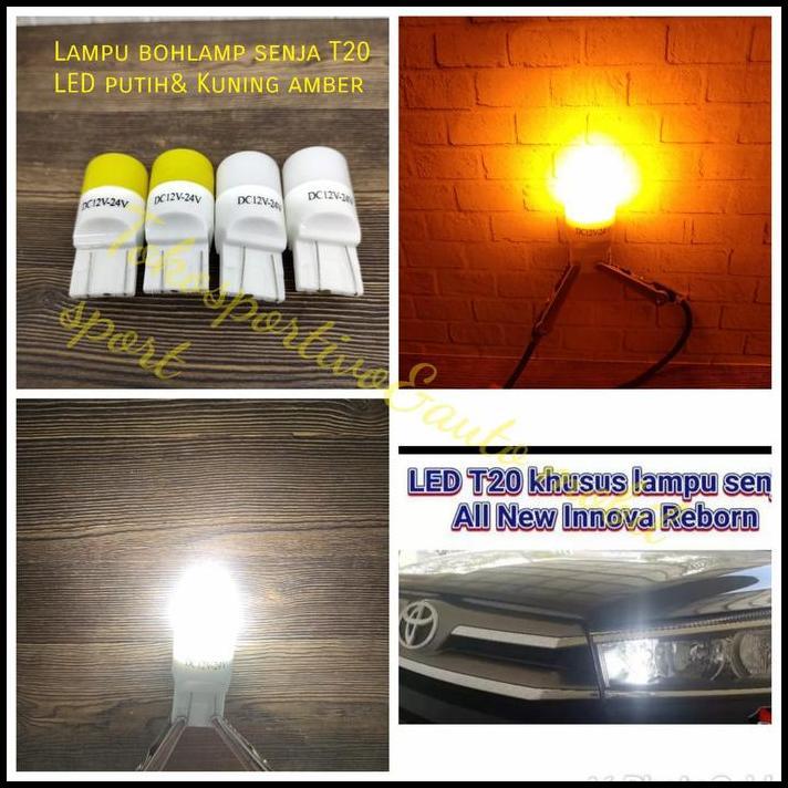 TERBARU LAMPU BOHLAMP LED SENJA KOTAK T20/T10 INNOVA REBORN LED PUTIH& KUNING 