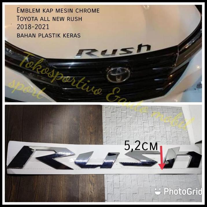 GRATIS ONGKIR EMBLEM LOGO STIKER LAMBANG HURUF KAP MESIN TOYOTA ALL NEW RUSH 2020 