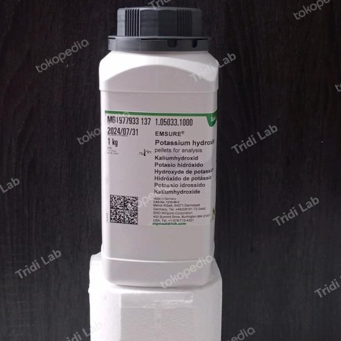 Potassium Hydroxide Pellets 1000 gr / MERCK POTASIUM HIDROKSIDA (KOH)