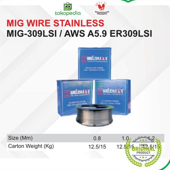 Ready Kawat Las MIG SUS309 diameter 0.8. KAWAT LAS MIG 309