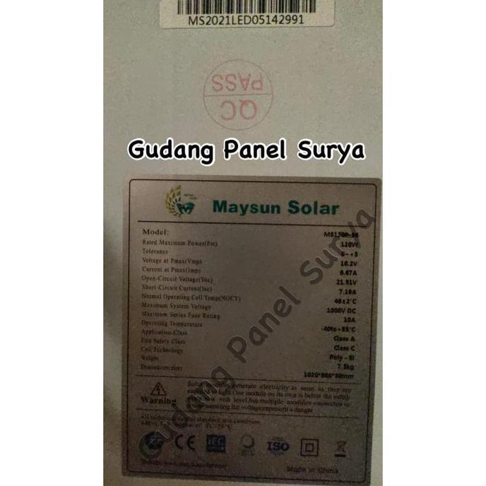 Solar Panel Surya Solarcell MAYSUN POLY Polycrystalline 120WP 120 wp