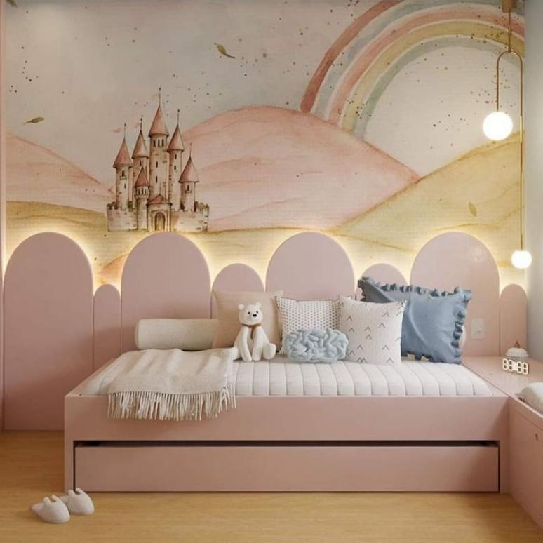 DISKON HEADBOARD PREMIUM / PLUS LAMPU LED / WALL PANEL 3D / BAHAN KULIT OSCAR / IKERU01