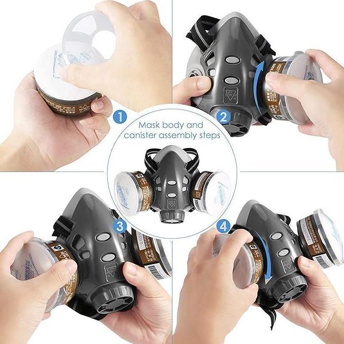 Refill Mask Cartridge Filter Masker Gas Respirator Organik SF01 SF05