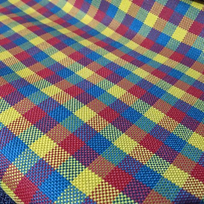 Jual Kain Jok mobil Tartan kuning biru merah