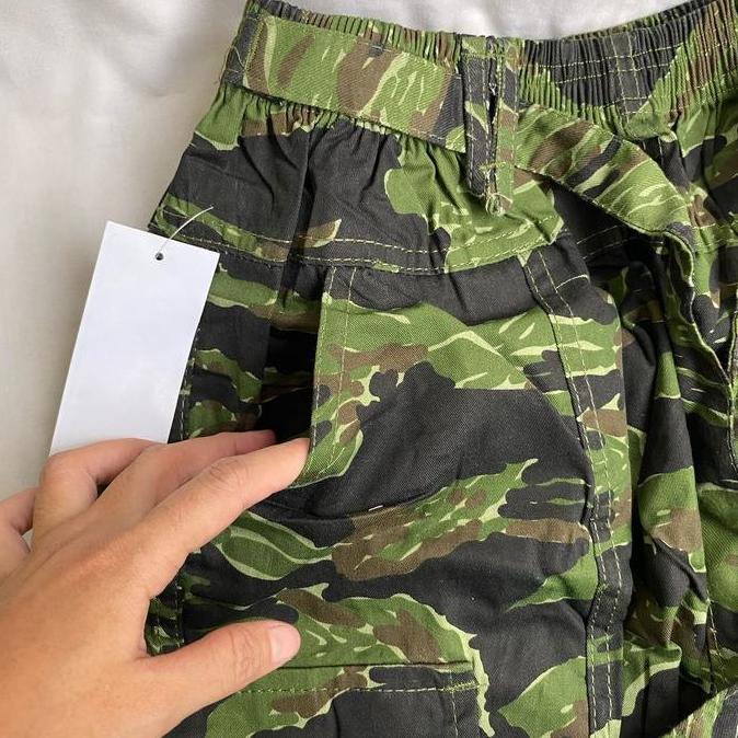 Trousers Celana Panjang Karet Camo Loreng Tiger Stripes Vietnam US Army Reproduksi XXL GM
