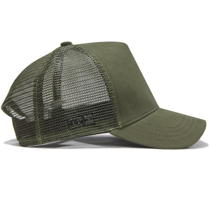 Snapback Topi Trucker Baseball Polos Hijau Army Jaring Premium HC