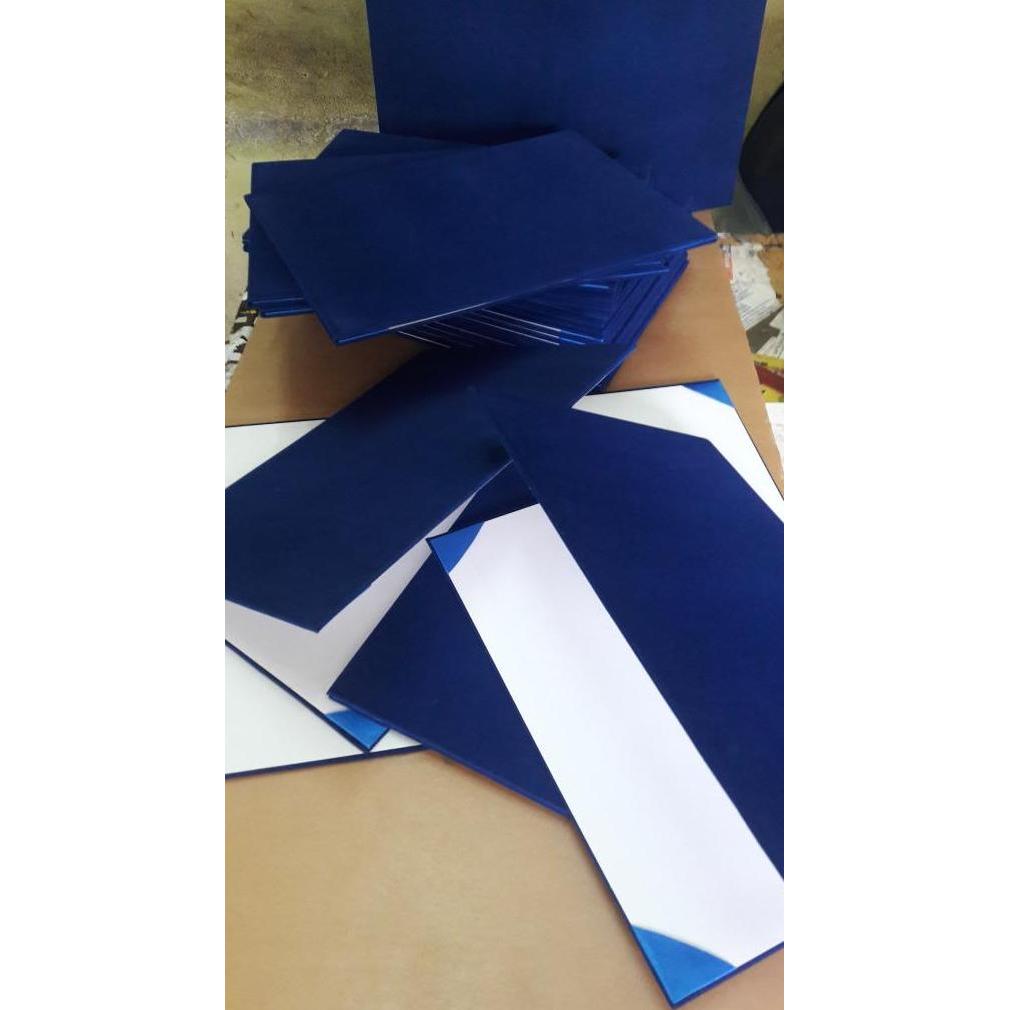 map beludru biru polos A4 terlaris