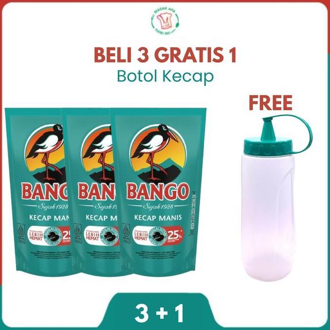 [FREE BOTOL KECAP] Bango Kecap Manis 950g Isi 3 HS