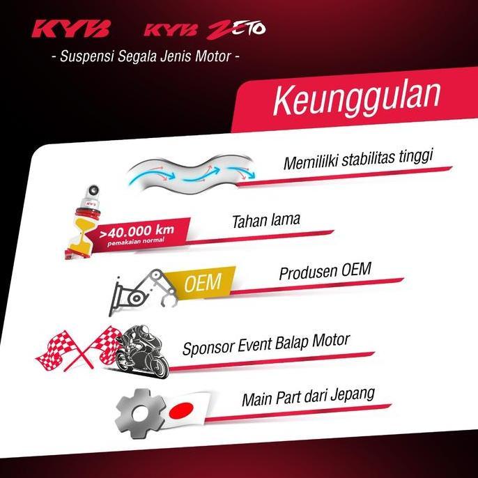Promo skok shock KYB ZETO vario 125 150, beat fi, scoopy fi Diskon