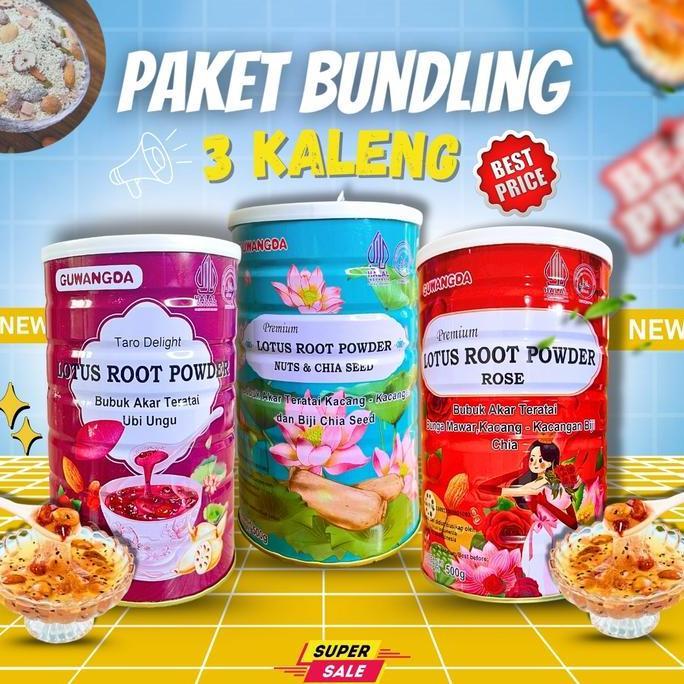 GUWANGDA PAKET BUNDDLING 3 KALENG BUBUR AKAR TERATAI AS\