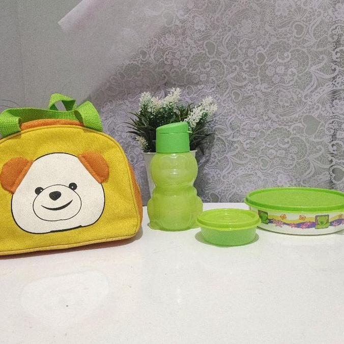 Bekal Tiwi Tupperware Set bekal dan botol Tiwi cocok untuk anak Paud-SD