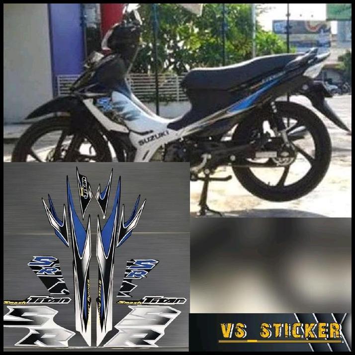 GRATIS ONGKIR STRIPING STICKER LIST STANDART MOTOR SMASH TITAN SR 2010 MERAH BIRU HITAM MOTORCYCLE 