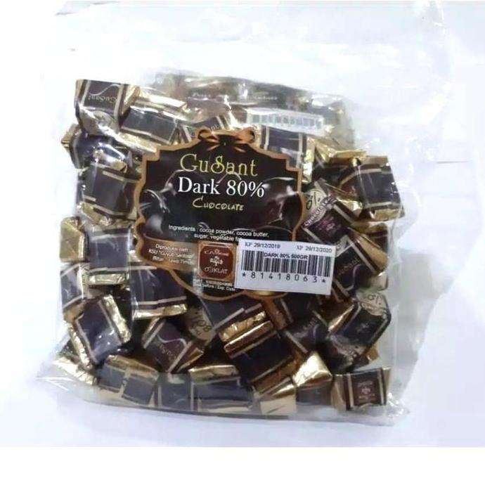 Dark Coklat Kubus 80% Curah 500gr - Kampung Coklat