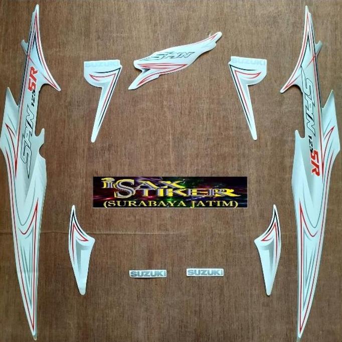 Promo Striping Original Suzuki Spin 125 SR putih tahun 2008 2009 Diskon