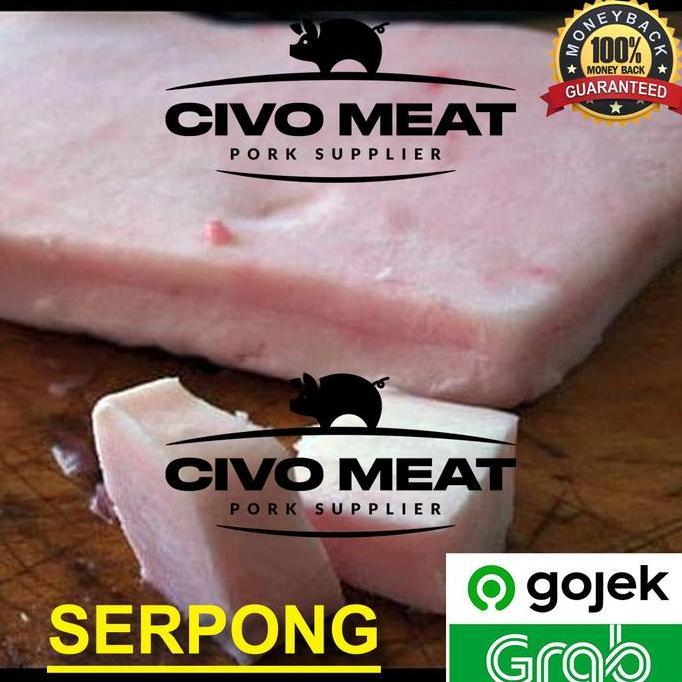 Lemak Tebal Babi Potong Dadu / Lemak Dadu Mentah - 500G Frozen Kode 38