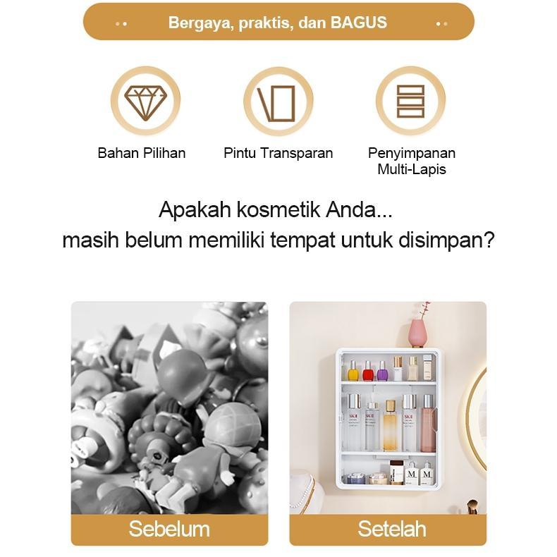 TERBARU Rak Kosmetik Gantung Rak Make Up Rak Organizer Kosmetik Rak Kosmetik Dinding Gantung Lemari 