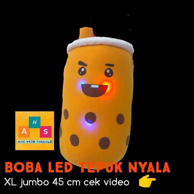 Boneka boba bantal boba lampu LED tepuk Jumbo 45cm SNI