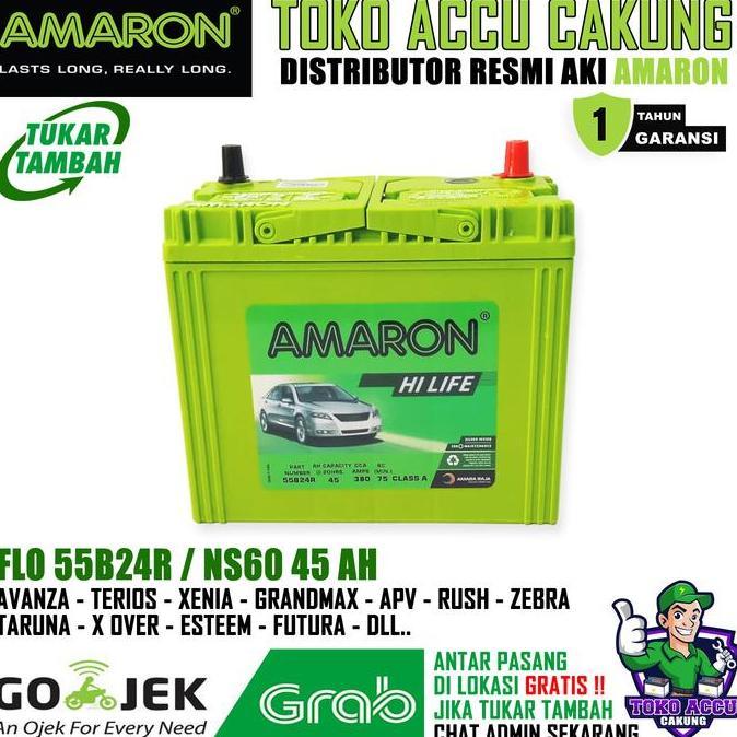 PROMO - 55B24R Amaron FLO 45 AH NS60 46B24R (Tukar Tambah)