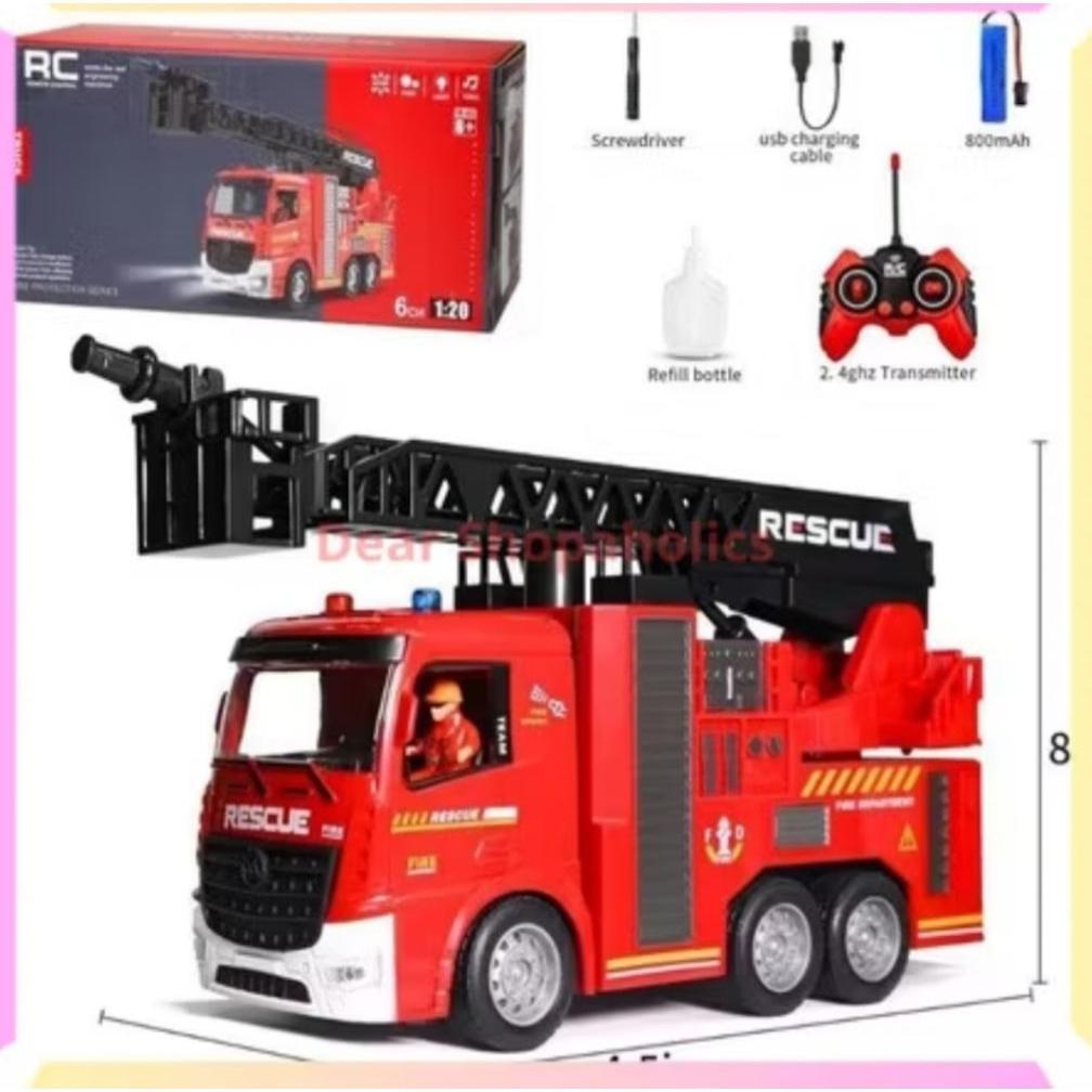 DISKON MAINAN MOBIL REMOT  CONTROL  RC TRUK PEMADAM KEBAKARAN