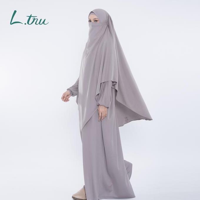 New L.Tru - Set Kaftan & Khimar | Kaftan Ramadhan | Set Baju Haji Dan Umroh Promo Lebaran