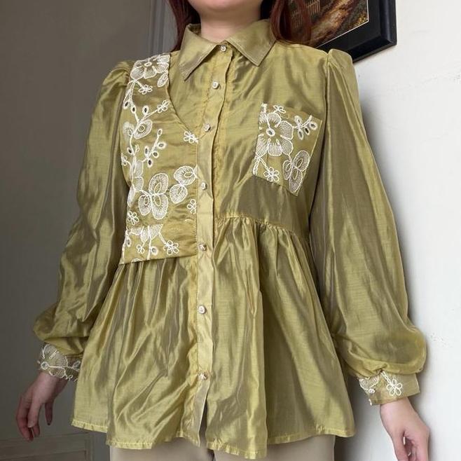 Ophelia Bkk Top Ophelia Bkk Top Kemeja Blouse Atasan Organdi