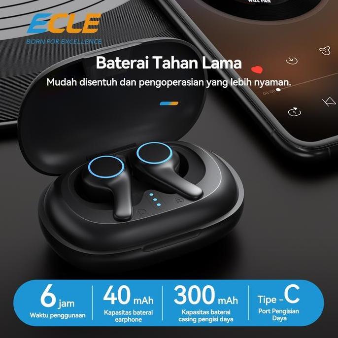 [New Launch] ECLE P5 TWS Earphone Bluetooth Headset Bluetooth 5.1 True