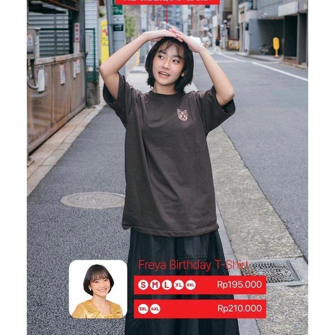 Kaos Birthday T Shirt Freya Jkt48 Coklat T-Shirt Jayawardana 2024 -
