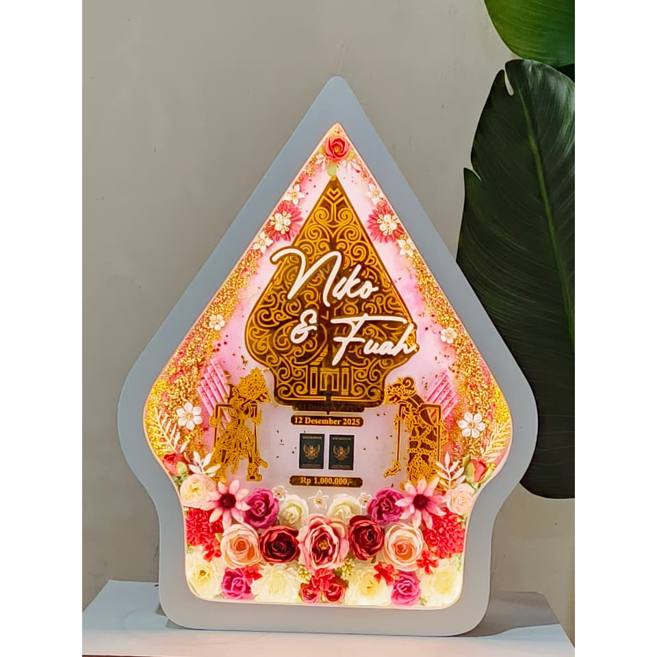 Mahar Wayang Gunungan/mahar gunungan/mahar wayang/mahar Akrilik. Free Packing Kayu